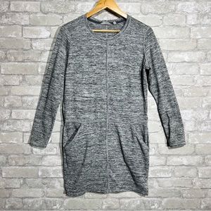 Athleta Women's Medium Heather Gray Tshirt Sweatshirt Dress Long Sleeve Modest